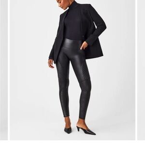 Spanx Jalila Moto Legging - faux leather, medium